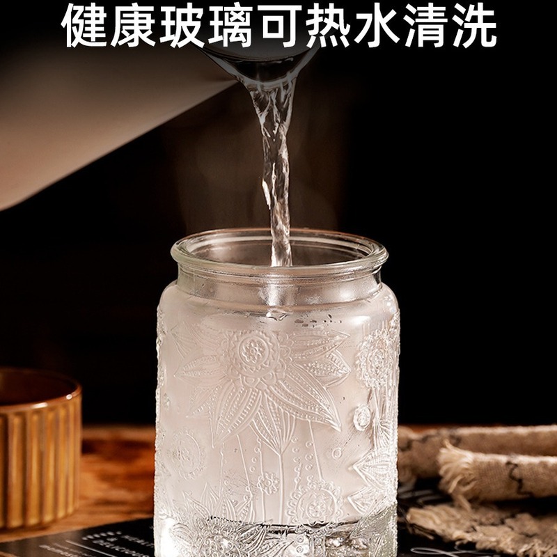 ガラス密封缶食品級スナック乾燥果貯蔵缶子茶葉収納缶砂糖五穀雑穀貯蔵缶|undefined