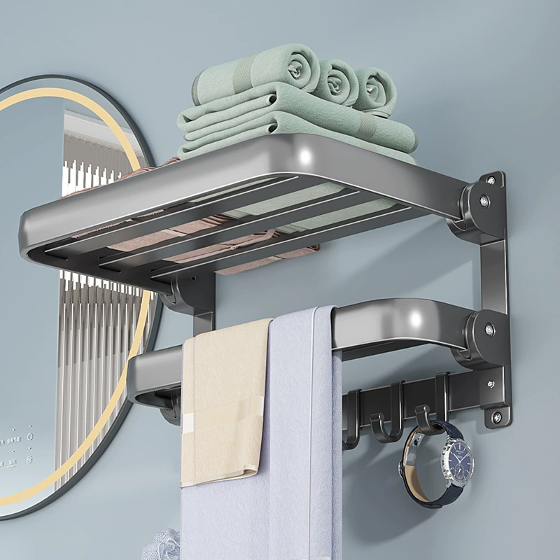 Настенная полка для ванной без сверления, встроенная подвесная полка, набор полок для ванной, алюминиевая полка для хранения