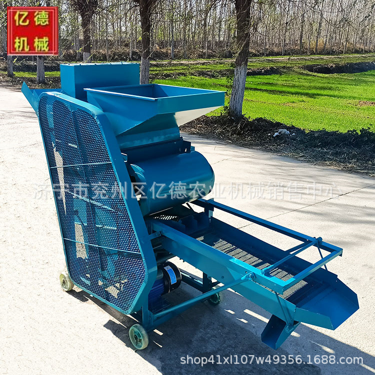 山东热销大型花生脱壳机自动上料二次复脱加长出口筛网款花生脱壳