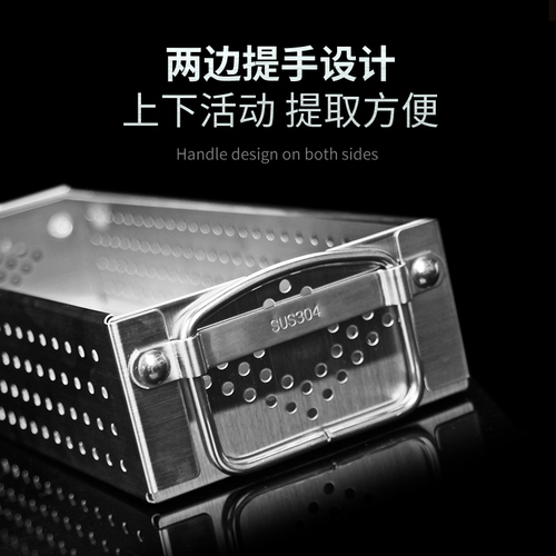 Wholesale 304 stainless steel disinfection cabinet chopstick box chopstick cage household asphalt horizontal tableware cage kitchen storage box