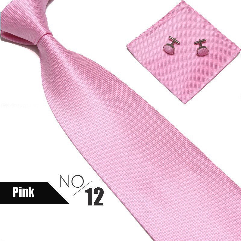 10cmネクタイセット15色ダーク柄色織ポケットタオルカフスボタンメンズビジネスハンカチネクタイ3点セット