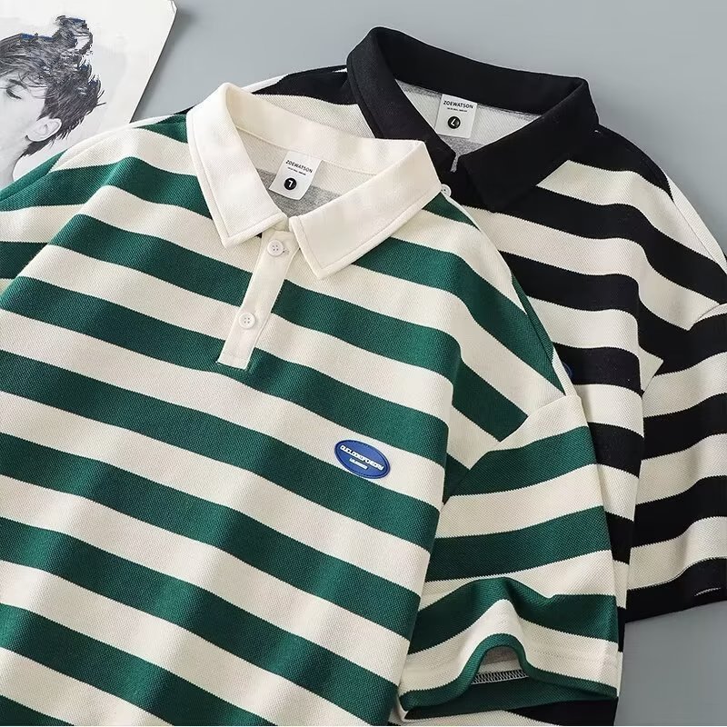 Camisa polo de manga corta con solapa Camiseta de verano de marca de moda para hombres Versión coreana de la tendencia delgada 2024 nueva camiseta de todo fósforo