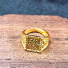 Yiwu imitation gold jewelry manufacturer Men's opening blessing to get rich imitation gold ring gold plating rings