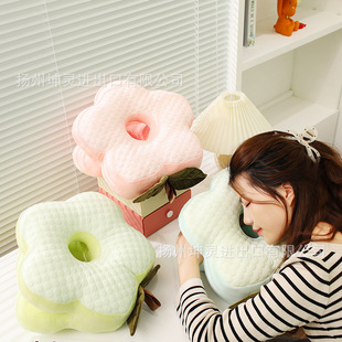 Cute Little Flower Ice Silk Nap Pillow Sleeping Pillow Office Nap Pillow Office Chair Headrest Student Nap