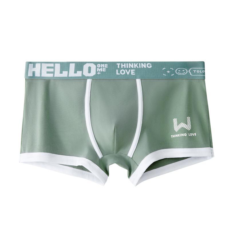 Ropa interior de los hombres de algodón deportes de verano transpirable Boxer shorts adolescentes más tamaño Boxer shorts cabeza de algodón ropa interior de los hombres
