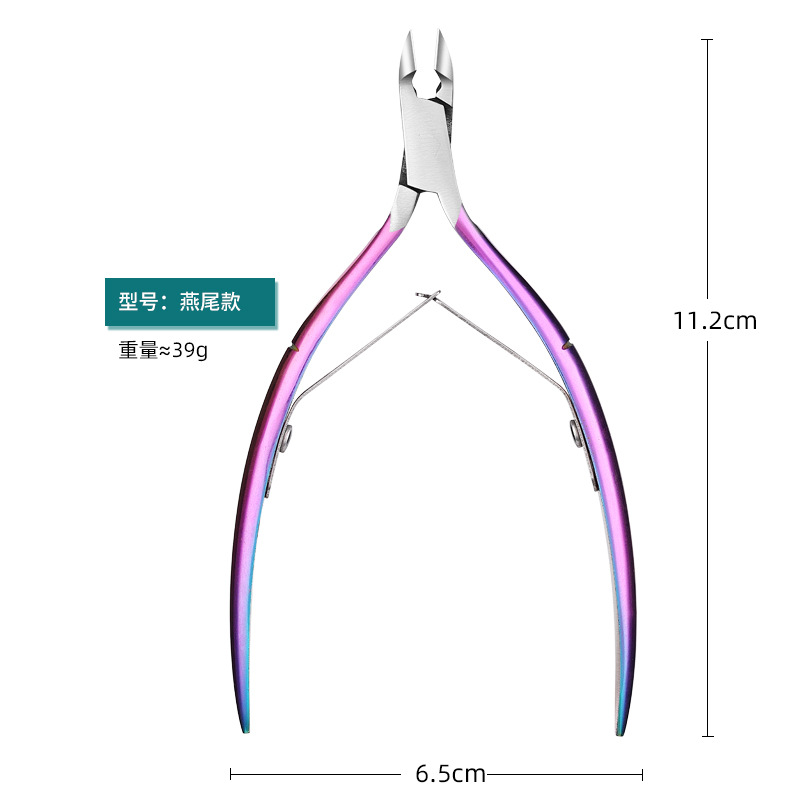 Tijeras para cutículas de acero inoxidable tipo pico de águila afiladas, cortaúñas, cortador para uñas encarnadas, quitapelillos, separador de acero.