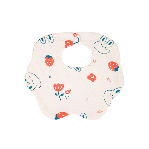 Cute baby saliva towel gauze breathable 360 ​​baby bib anti-vomiting when eating and anti-fouling Class A saliva bib