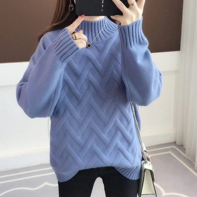 Half turtleneck sweater women's autumn a...