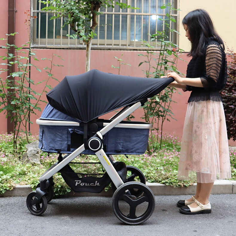 Stretch Breathable Sunshade Stroller Sun Protection Cover Upf50+ Anti-Uv Baby Carriage Sunshade Curtain Dropshipping