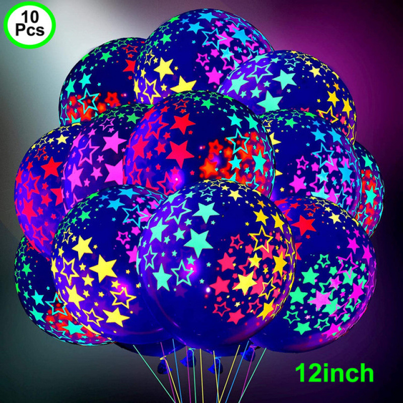 Feliz cumpleaños Neon Glow Balloons Glow in Blacklight Fluores