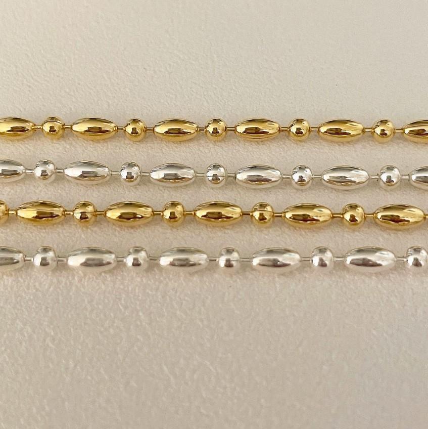 1 Stück Einfacher Stil Einfarbig Sterling Silber Überzug 18 Karat Vergoldet Halskette display picture 3