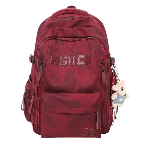 Korean version school bag for girls middle school large capacity travel dual shoulder bag for boys high school students simple computer backpack for college students