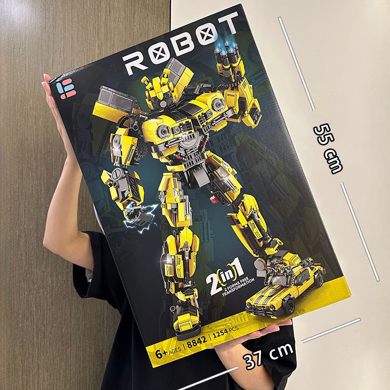 Bloques de construcción de robots transformables, partículas pequeñas, mecha para niños, Optimus Prime, Bumblebee, guerrero, juguete educativo de ensamblaje, regalo para niños.