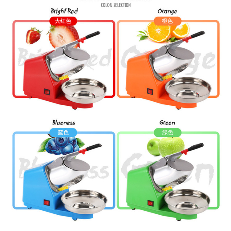 Factory wholesale double knife ice crusher commercial snowflake shaved ice milk tea shop household High-Power ice beating machine mixer