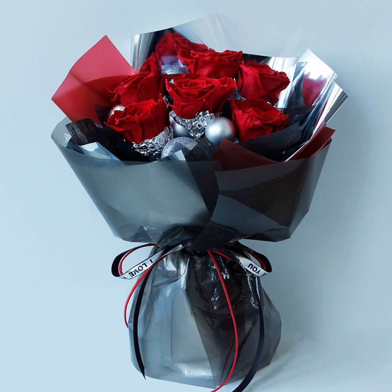 Regalo del Día de la Madre, ramo de flores galácticas, flores eternas, rosas verdaderas, ramo de flores eternas para niñas, producto terminado, sentido superior.