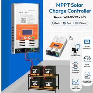 ������60A 12V/24V/48V �Ԅ��R�e MPPT̫��ܿ����� ��WIFI녷���