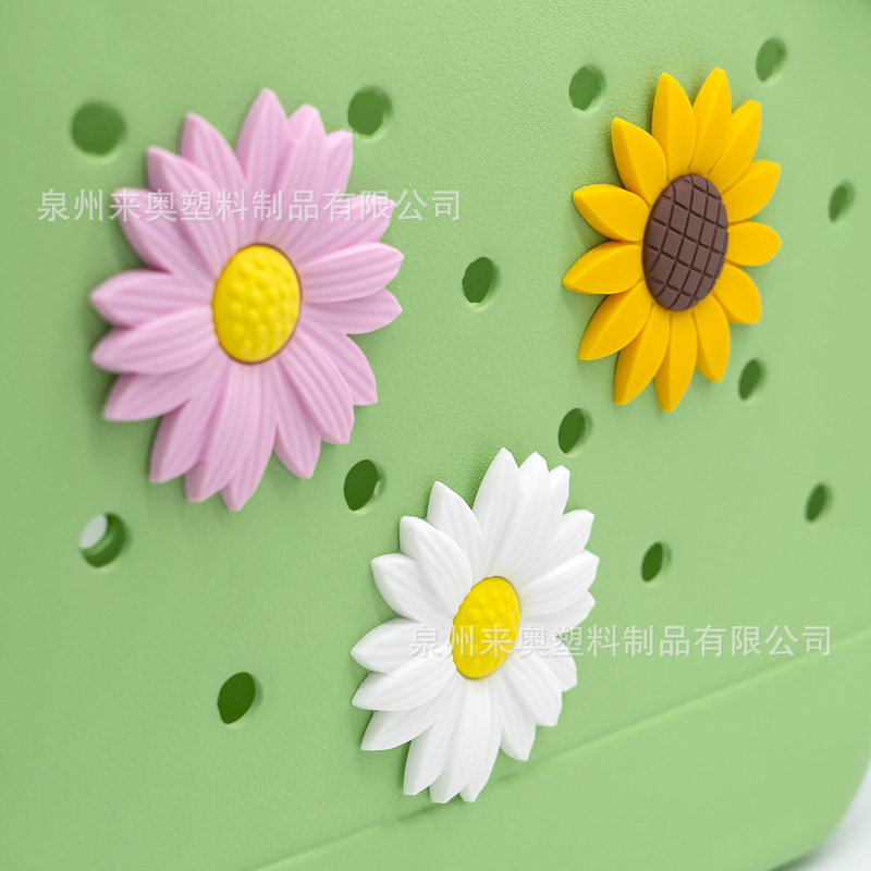 国境を越えて人気のEVAビーチバッグ花部品diy装飾ボタンアニメ花洞バッグ花博格バッグ花アクセサリー|undefined