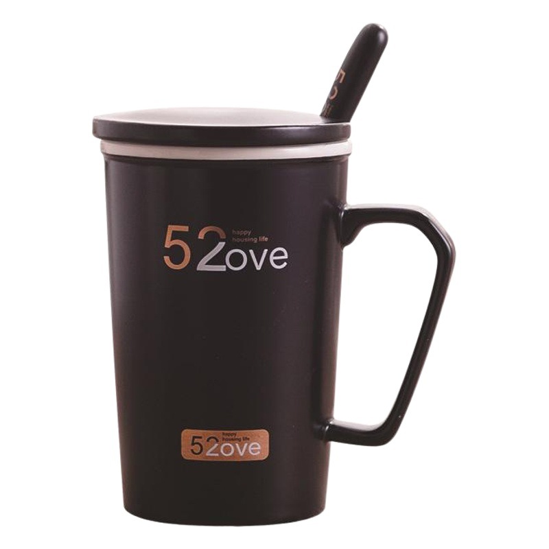 Creativo oro real 520 amor alta taza blanco y negro par simple Oficina leche café