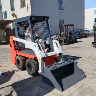回填土方滑移铲车 码头仓库装卸运输车小工程适用滑移式装载机