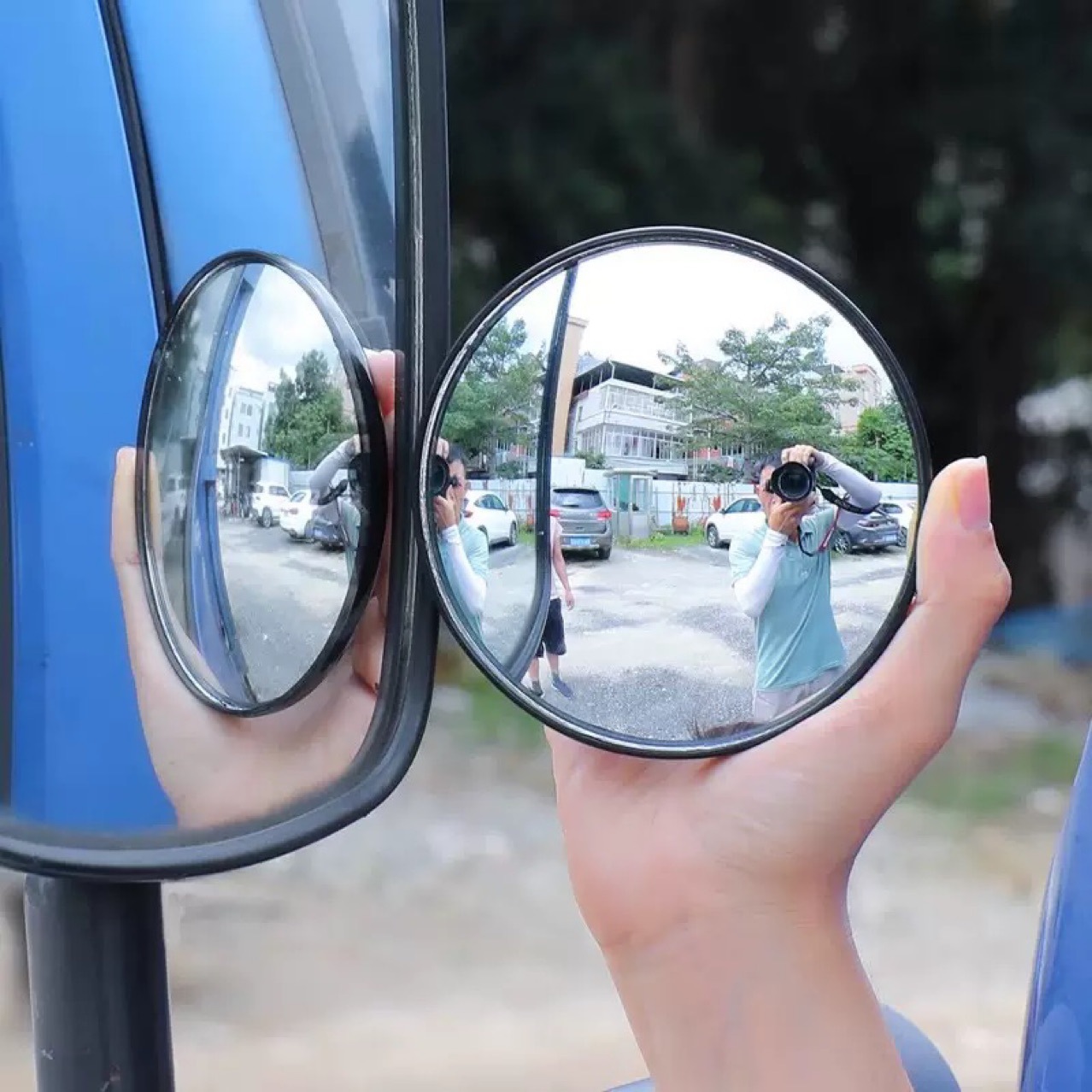 汽车后视镜小圆镜 大巴货车倒车镜薄款凸面镜广角盲点镜