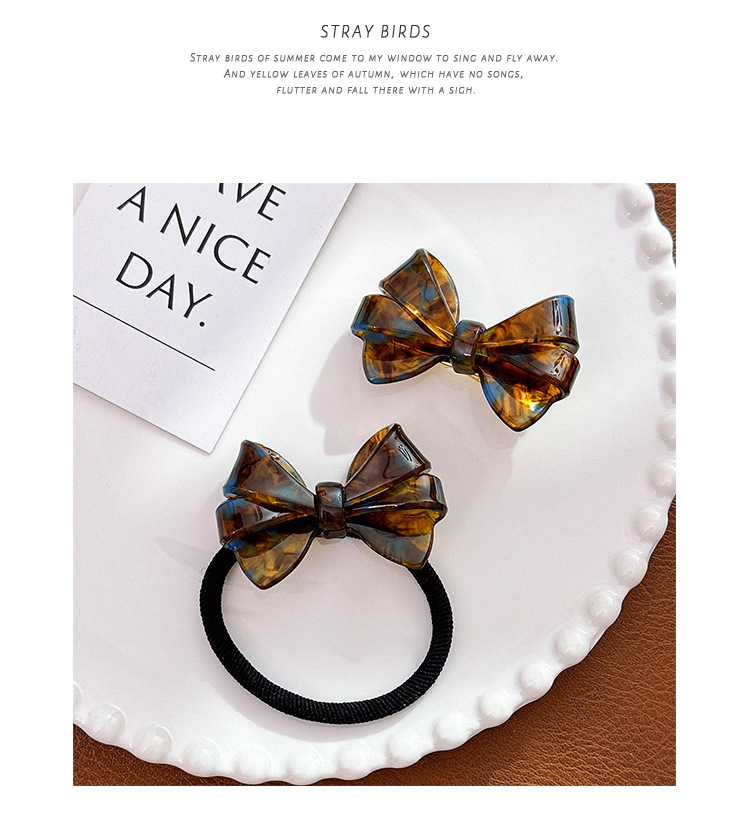 Women's Retro Bow Knot Acetic Acid Sheets Hair Clip Hair Tie display picture 1