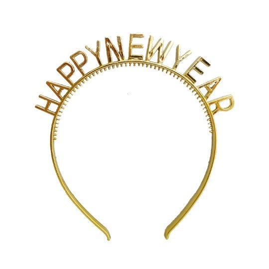 Edición coreana de feliz año nuevo cabeza de Aro letra inglesa happinewyear cabeza de Aro Corona gorra de cumpleaños al por mayor