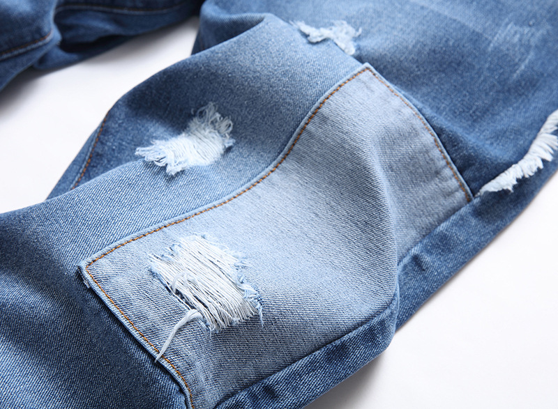 Herren Jeans Im Used Look Gerade Geschnitten Lässig_voghion.com
