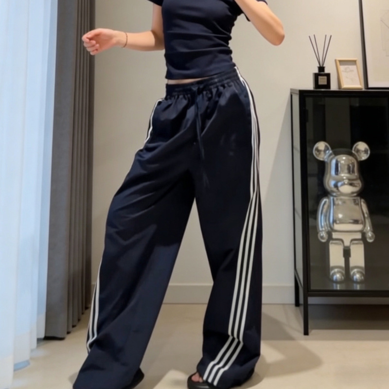8219 In-Stock Relaxed and Comfortable Summer Style Versatile Trendy Striped Drapey Casual Pants Long Pants Casual Versatile 8219 In-Stock Relaxed and Comfortable Summer Style Versatile Trendy Striped Drapey Casual Pants Long Pants Casual Versatile