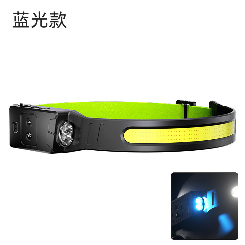 Amazon L200 faro fuerte luz de inducción faro LED blanco azul luz al aire libre correr noche pesca faro