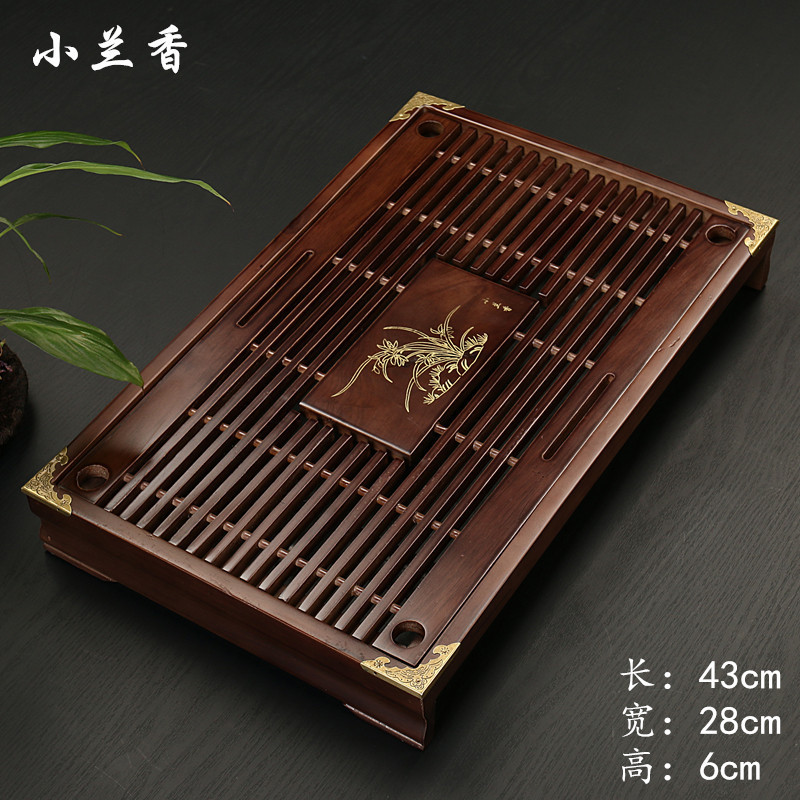 RI0T工夫茶道具引き出し式排水茶盤家庭用実木貯水茶台茶海茶トレー|undefined