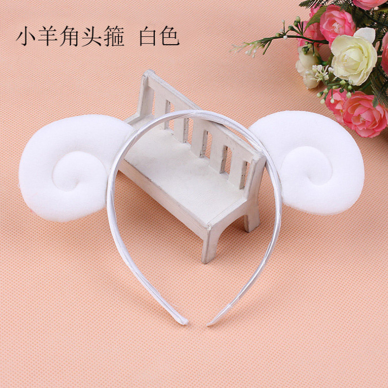 1 6 1 espectáculo de dibujos animados animales cabeza de peluche tocado cabello gato vaca tigre oveja orejas de conejo