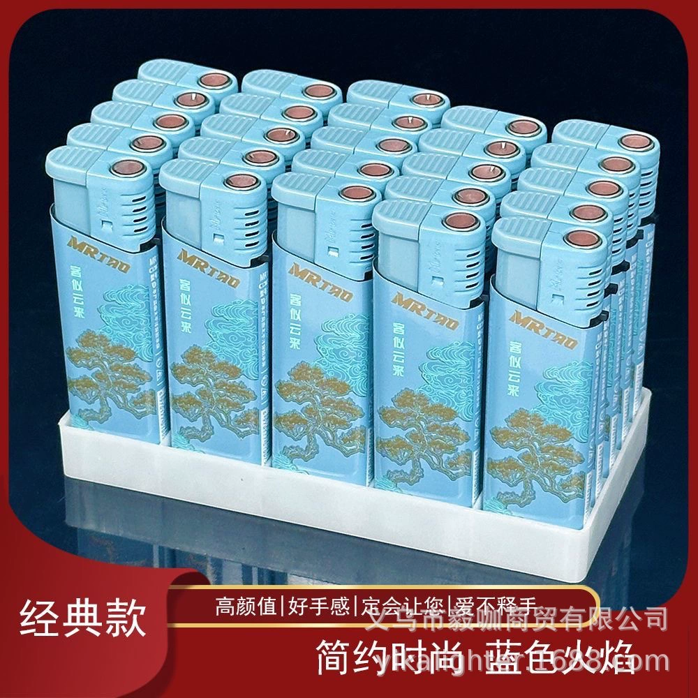 Одноразовая зажигалка Sixi Qing Song с прямым синим пламенем, ветрозащитная, новая модель, оптом от производителя, для коммерческих магазинов, в национальном стиле.