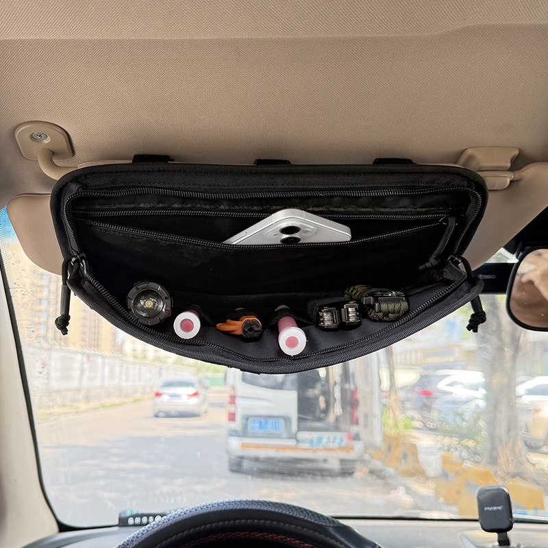 Hot-Selling Car Sun Visor Storage Bag, Car Glasses Holder Storage Bag, Car Interior Document Holder, Card Holder