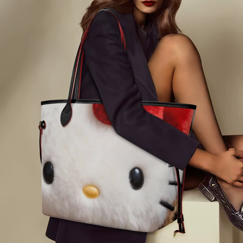 Женская сумка с принтом Hello Kitty мягкая