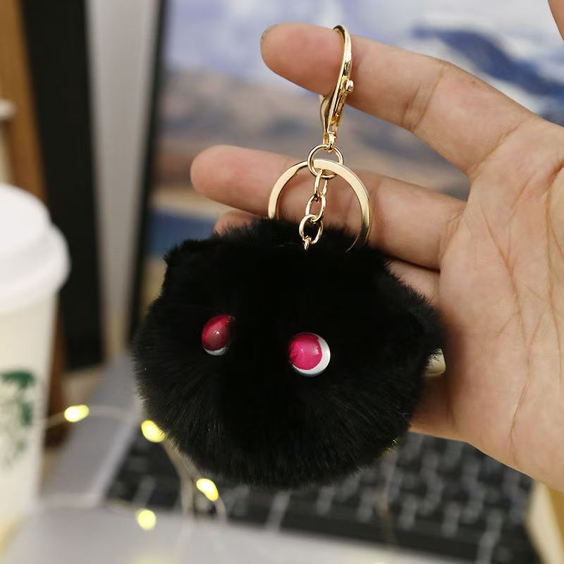 Gato de carbón nuevo colgante de peluche hecho a mano gatos ligeros llaveros lindos bolsas escolares colgante regalo creativo