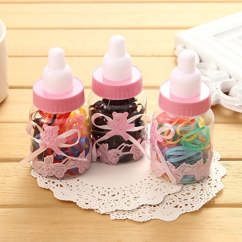 Baby color pequeño anillo de cabello no daña cabello de niña cuerda de cabeza adorable banda de goma de cabello desechable