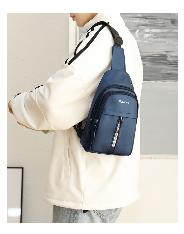 Wholesale New Men's Chest Bag Shoulder Bag Fashion Business Outdoor Men's Bag Large Capacity Casual Small Backpack display picture 16