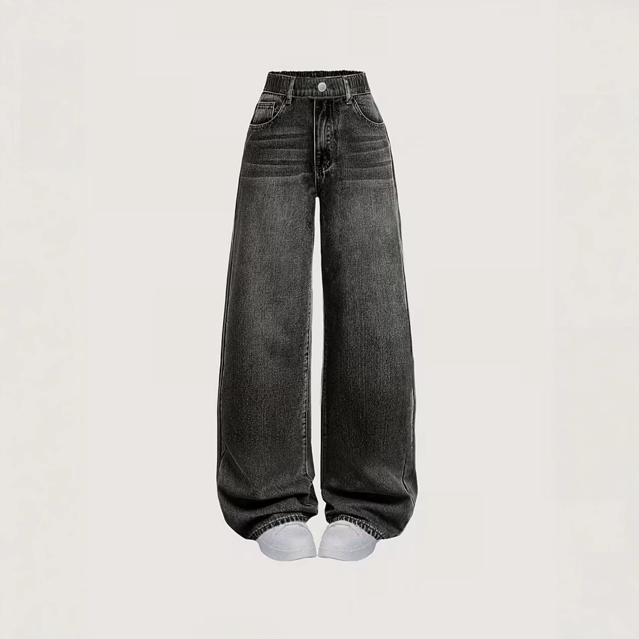 Cross-border exclusive supply for Amazon, Wish, and independent stores: new loose straight-leg casual jeans for teenage girls