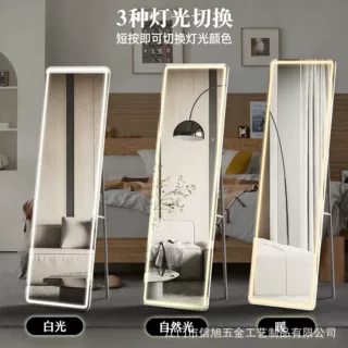 定制全身镜落地镜家用简约女宿舍卧室壁挂贴墙穿衣镜子落地式LED