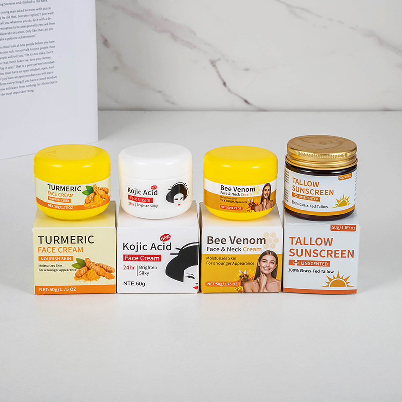 Serie de crema multi-efecto de cúrcuma / ácido cúbico / vitamina C rejuvenecimiento y reparación crema