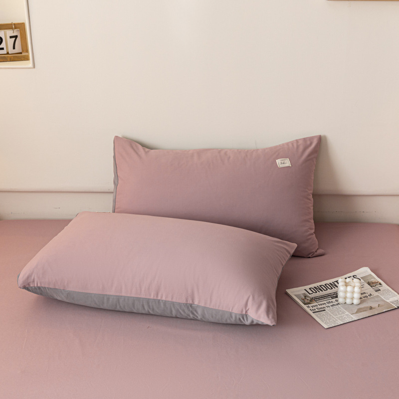 Un par de cubierta de almohada de algodón sin aire impreso 48 * 74cm cubierta de almohada de algodón casera de una sola persona cubierta de almohada interior