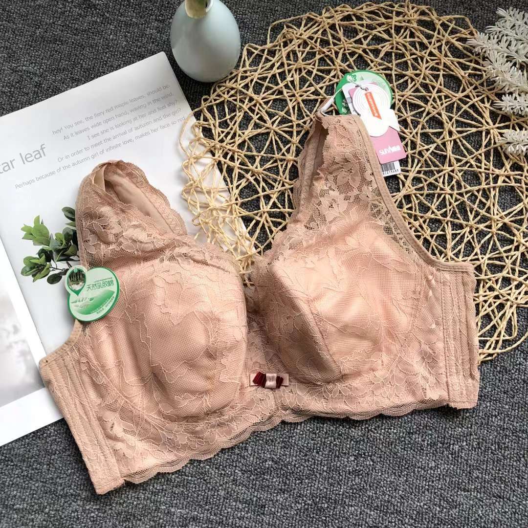 Nueva alta calidad de la Copa de algodón fino transpirable ropa interior de las mujeres de Poli ajustable Orejas de conejo ultra-Delgado sujetador al por mayor