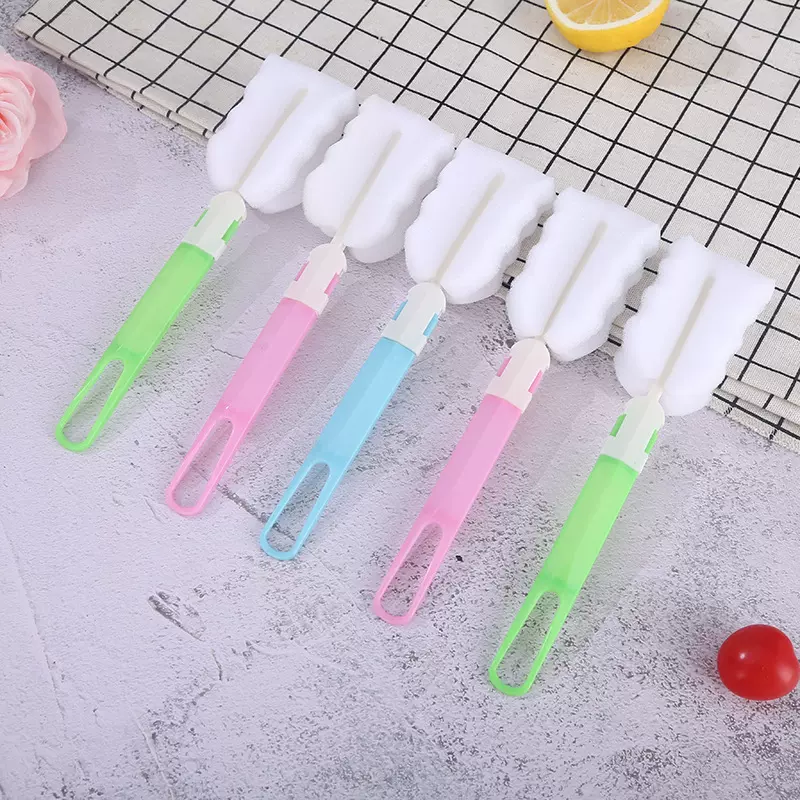 厂家批发海绵清洗杯刷长柄保温杯奶瓶刷多功能洗杯子清洁刷水杯刷