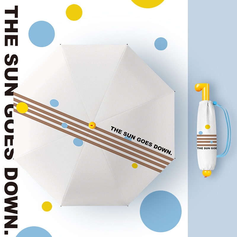Diseñador de paraguas plegables para estudiantes anti-UV protección solar para mujeres sol y lluvia doble uso paraguas plegables al por mayor