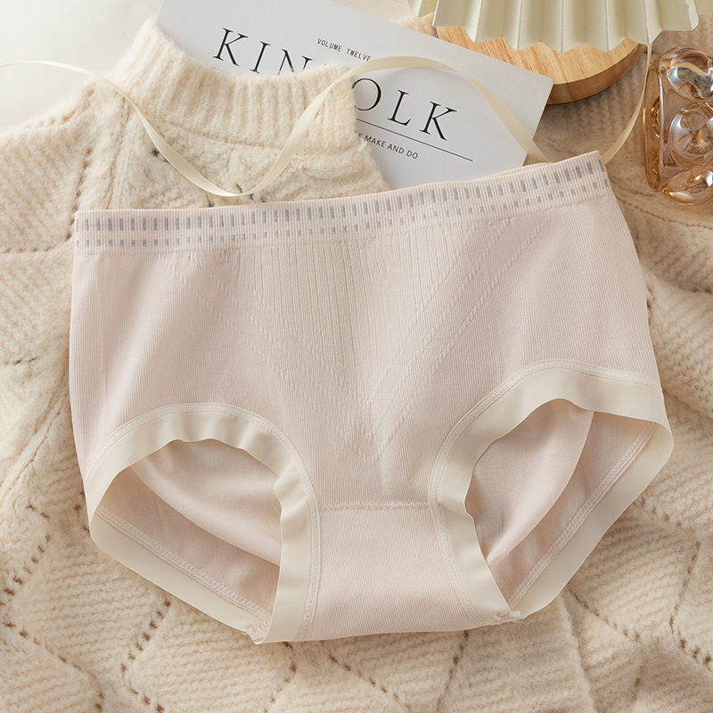 Ropa interior de las mujeres de algodón entrepierna mediados de cintura de verano delgada chica gordita triángulo pantalones cortos cabeza sin costuras niñas más ropa interior de tamaño