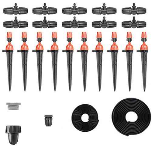DIY 40-meter drip irrigation system automatic watering garden hose micro-drip watering kit with adjustable drip emitter irrigation