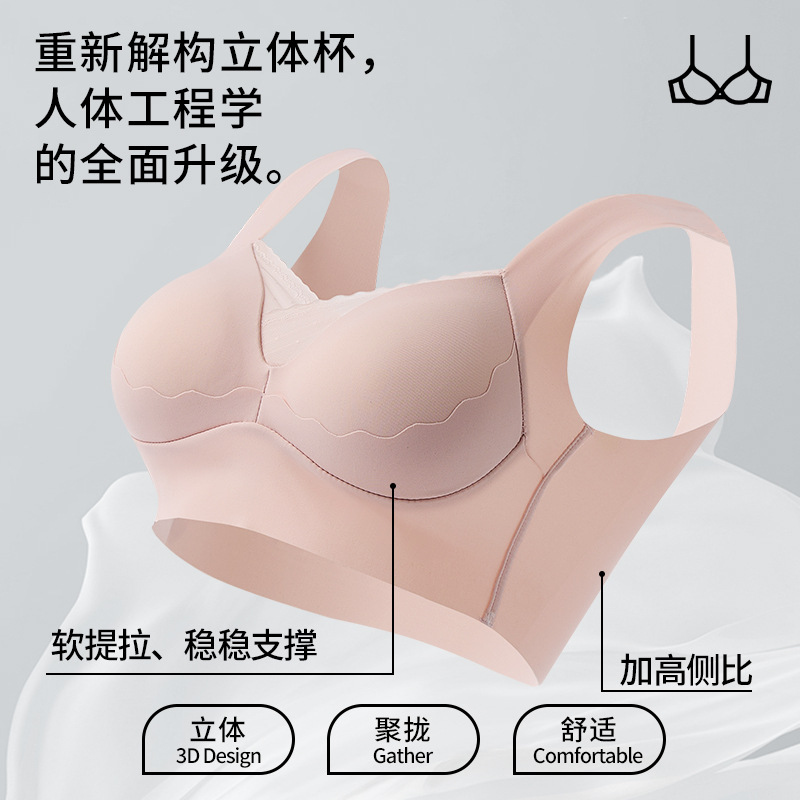 Transfronterizos de engordamiento de tamaño grande sin marcas de belleza de espalda ropa interior sin anillo de acero fijo almohadilla interna europea y americana chaleco deportivo de base femenino lote