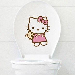 Toilet stickers cute cartoon stickers wall stickers home decorations window stickers moisture-proof wall wall refrigerator stickers