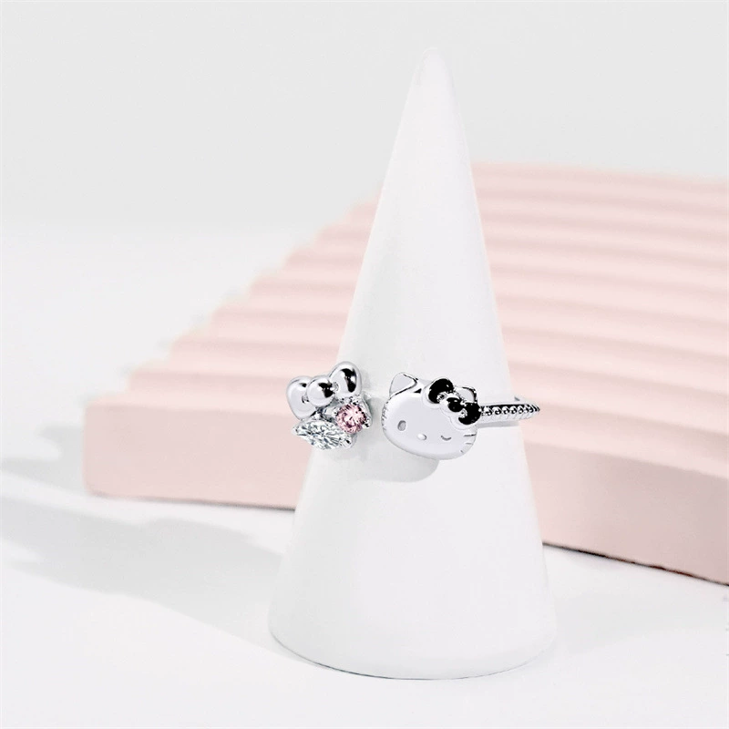 Hello Kitty Ring Sanrio Academy Mix Series-Pompompurin Cartoon Sweet Light Luxurious High-end Finger