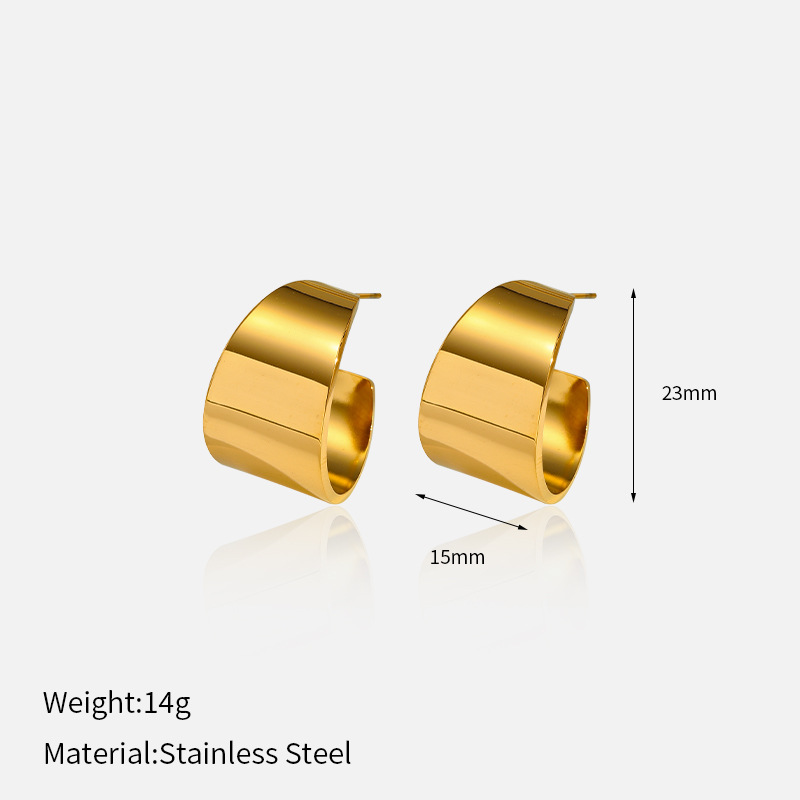 C -shaped earrings